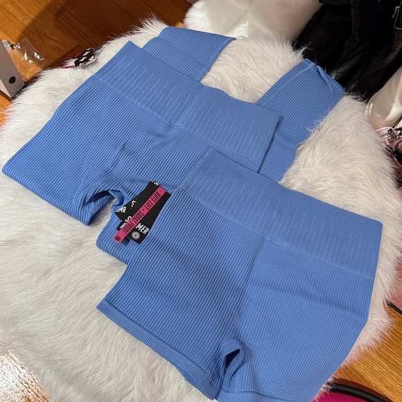 READ Sommer Ray Blue Ribbed Small 4 Piece Lounge Set New with tags - Picture 4 of 10